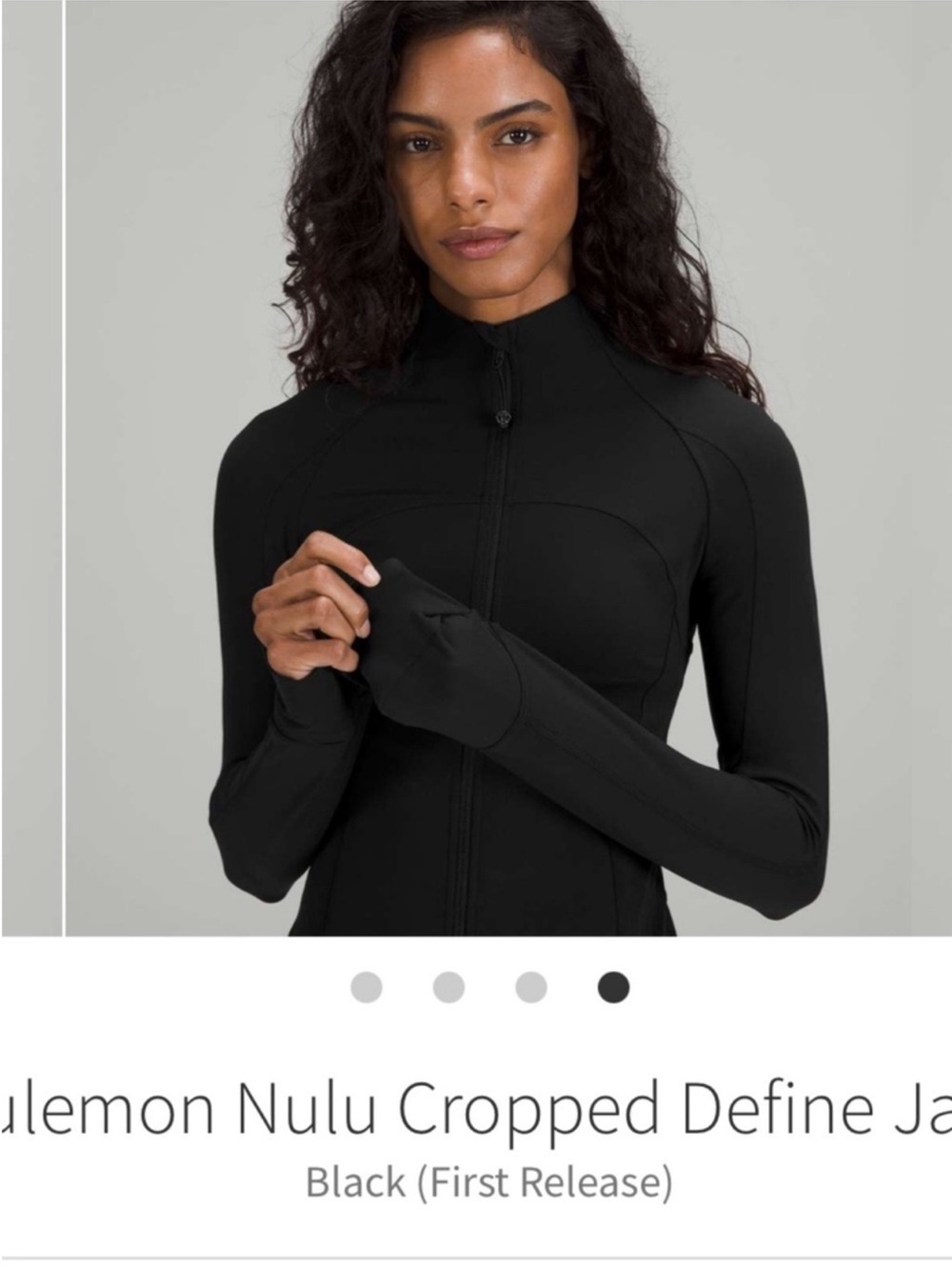 Lululemon Nulu Cropped Define Jacket Black Sz 8